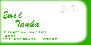 emil tanka business card